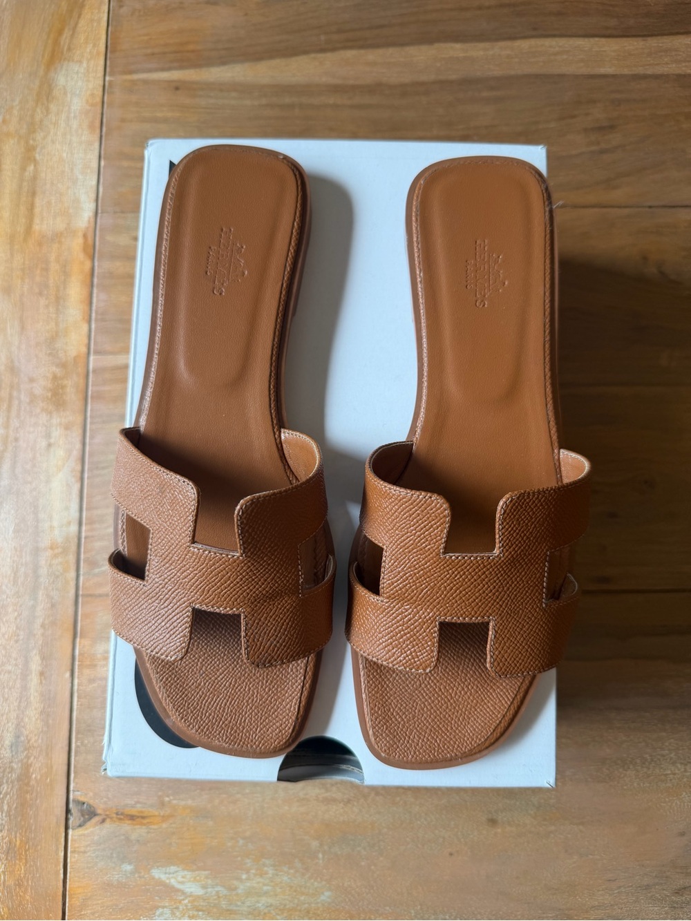 Slide Sandals in Brown